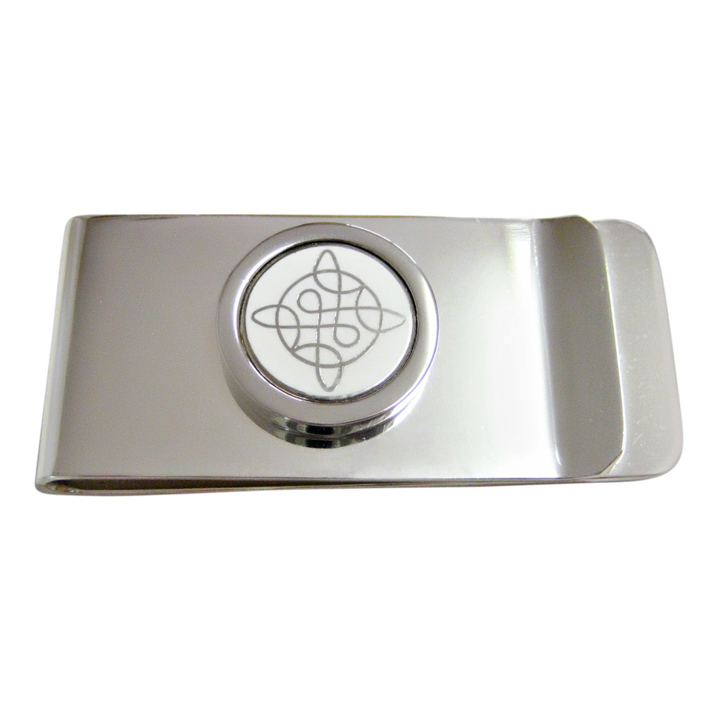 Silver Toned Celtic Design Money Clip